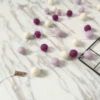 Wool ball sibling: white+light purple+deep purple
