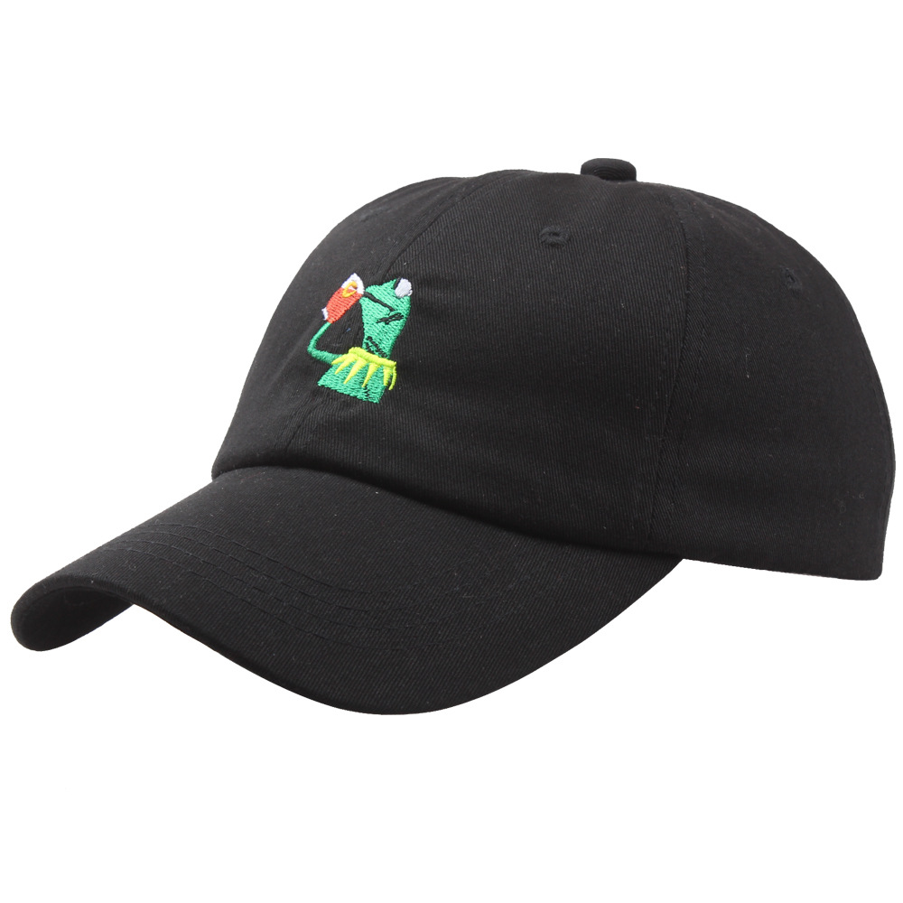 2017新款欧美风同款青蛙卡通弯檐棒球帽库里詹姆斯嘻哈帽篮球帽子
