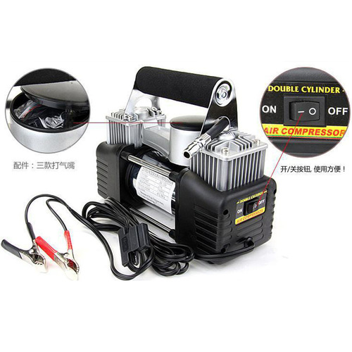 Vehicle-mounted dual-cylinder air pump 12v portable car tire air pump electric high-pressure air pump air filler