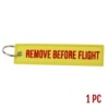 Spot supply computer embroidered keychain latch rope embroidery keychain yellow remove before flicht