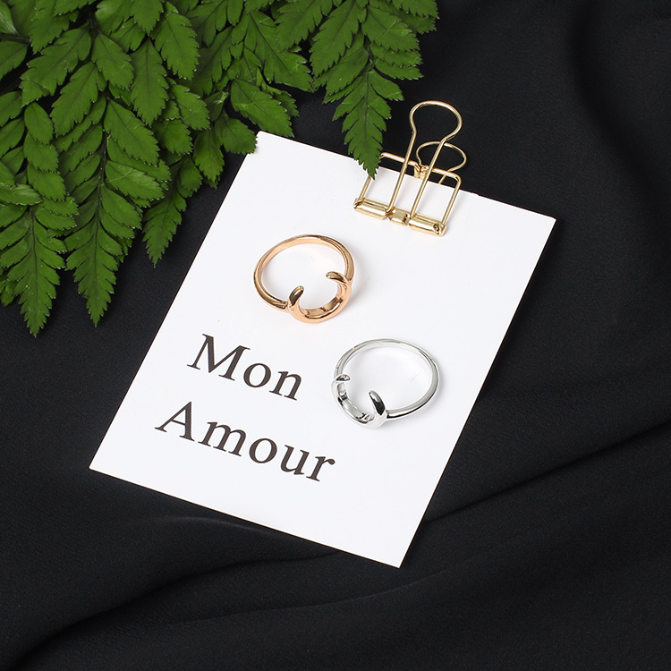 Vente En Gros Bague De Lune Cornes En Forme D&#39;arc De Mode display picture 4