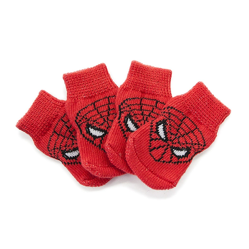 Носки для собак, носки для домашних животных, Нескользящие хлопковые носки, крышка для ног собаки, плюшевая собака, пудель, Обувь для собак, носки PS030