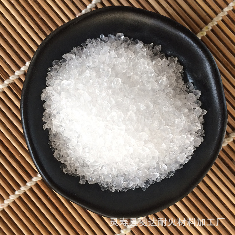 灵寿厂家供应 高温熔融石英砂 煅烧电熔石英砂 耐磨石英砂.