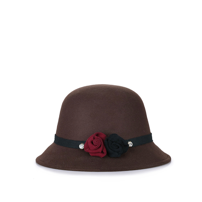 Nuevo estilo coreano sombrero superior de las mujeres cúpula de lana sombrero de la cuenca otoño e invierno al aire libre a prueba de frío cálido sombrero de las mujeres de fábrica lote directo