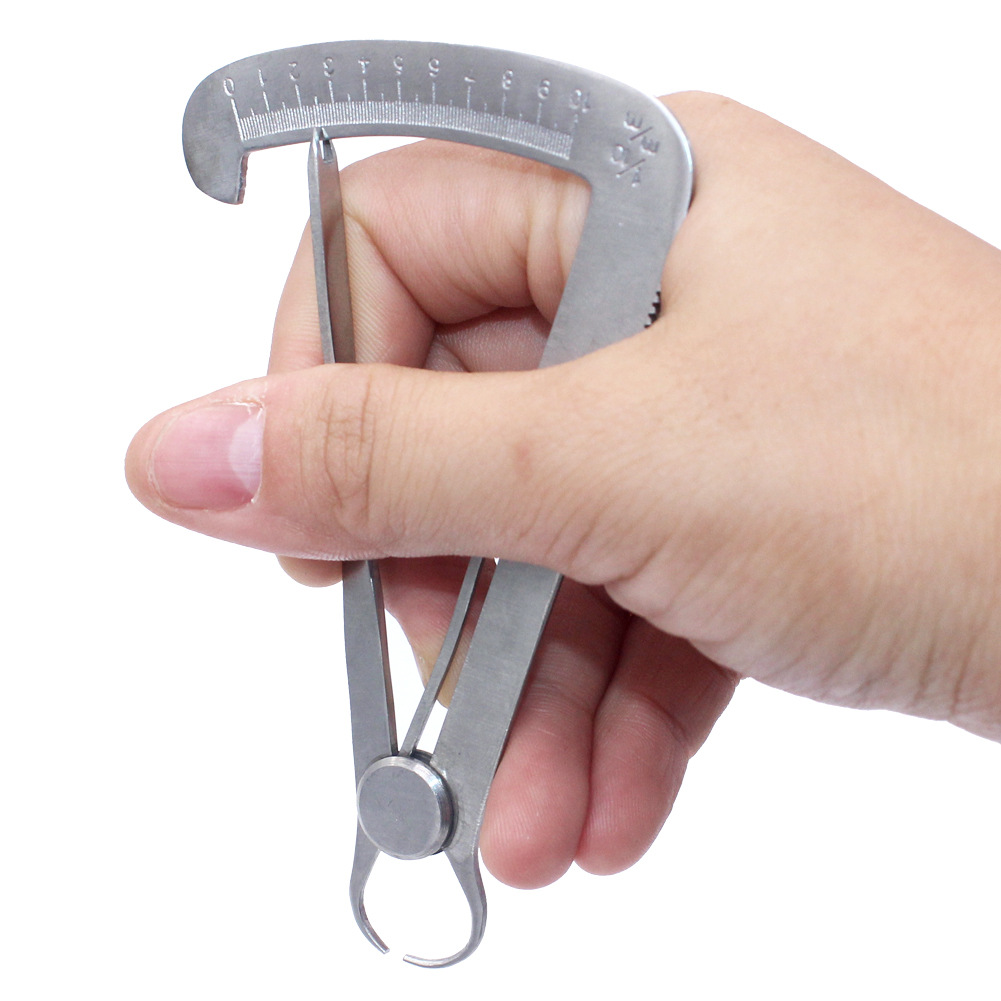 1.0cm量程不锈钢内卡尺测量工具内径厚度测量精确度0.1cm精密测量
