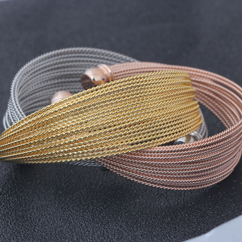 25g Weight Bangle Classification 1 Piece Quantity Casual, Daily Occasion Stainless Steel Material Solid Color Pattern Unisex Gender Plating Design Simple Style Style Stainless Steel Simple Style Solid Color Plating Bangle 8