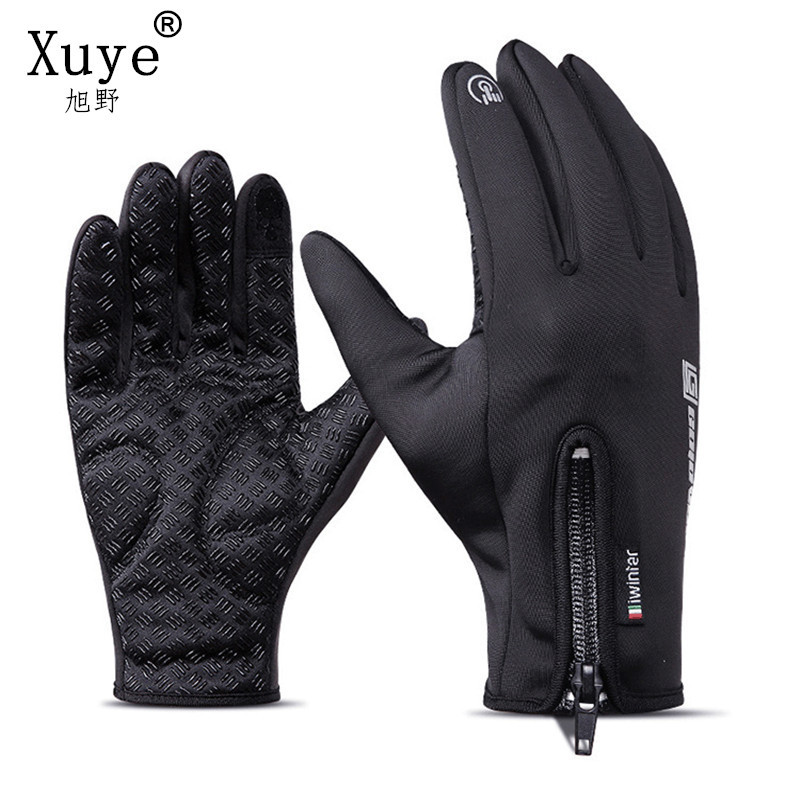 Amazon Cross border Selling men and women winter outdoors Riding Mountaineering skiing Touch screen waterproof Fleece Warm gloves