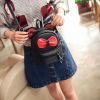Cartoon backpack one shoulder, shoulder bag, children's cute school bag with bow, 2020, Korean style