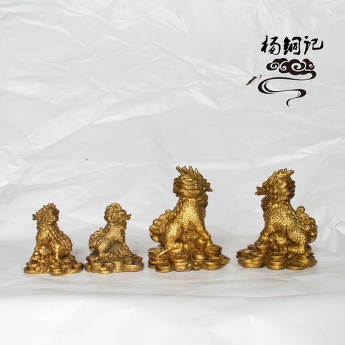 Manufacturer of wholesale copper crafts, including the copper Qilin statue 