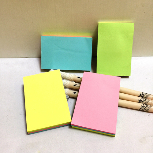 Ritian 76*50mm Color Post-it Notes Four-Color One-Word Sticky Master Notes Message Notes Wholesale