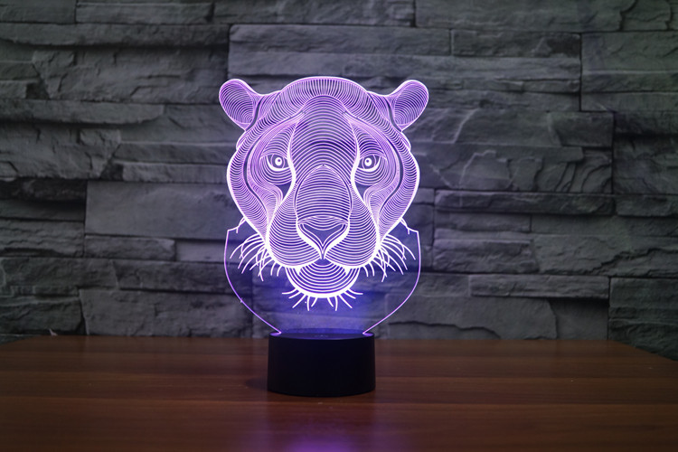 Luce notturna bambini leone 3d lampada decorativa colorata_voghion.com