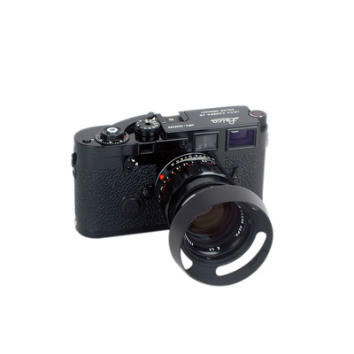 莱卡遮光罩摄影摄像配件49mm单反黑色金属镂空罩铝合金遮阳罩螺口