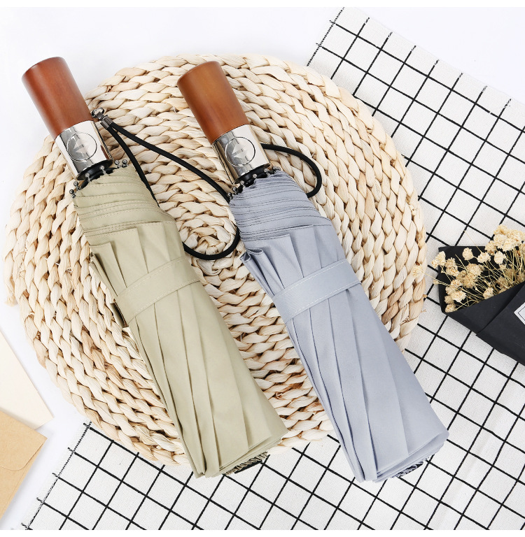 金属木柄素色伞_10