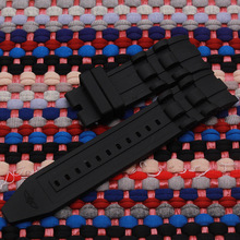 俄罗斯橡胶硅胶表带配件黑色代用INVICTA英弗他俄罗斯橡胶手表带