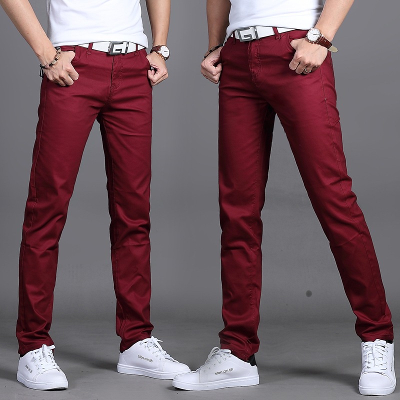 2020 pantalones casuales de otoño e invierno para hombres pantalones casuales de estilo coreano slim fit para hombres pantalones casuales rectos de cintura media para hombres pantalones de hombre al por mayor