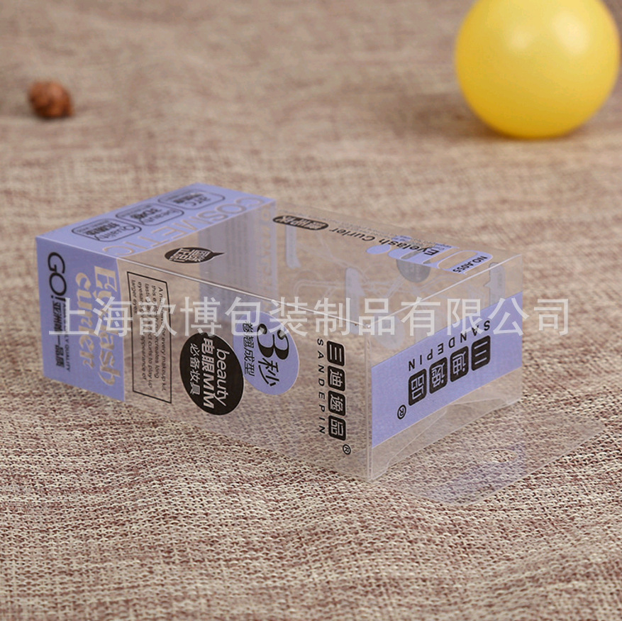 生产加工PVC本色 pvc透明胶盒 水胶粘合 塑料包装盒精美 睫毛夹盒