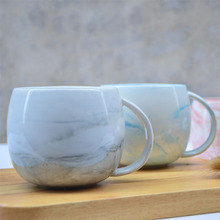 陶瓷创意情侣杯大理石纹马克杯欧式咖啡杯 茶水杯