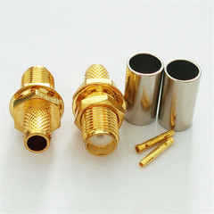 SMA-KY3轉接頭50-3正極母頭外螺內孔射頻頭做跳線延長線連接器