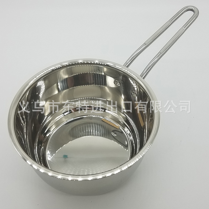 Factory direct sales of stainless steel single-handle milk POTS, household small cooking POTS, milk POTS, steel-handled instant noodle gift milk POTS detail image 7