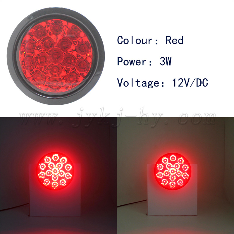 12V 24V Car Truck High Brightness LED Flash Brake Bulb Rear Fog Light DriVing Tail Light 4inch
