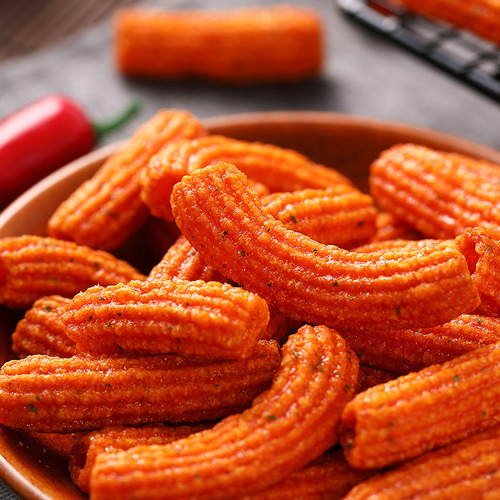 Korean Import Nine-Day Spicy and Sweet Fried Rice Cake Strips 100g Snack Puff Food