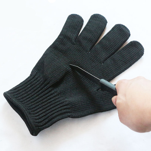 Cut-resistant gloves, level 5 steel wire gloves, multi-purpose professional protective self-defense gloves, enhanced authoritative testing white