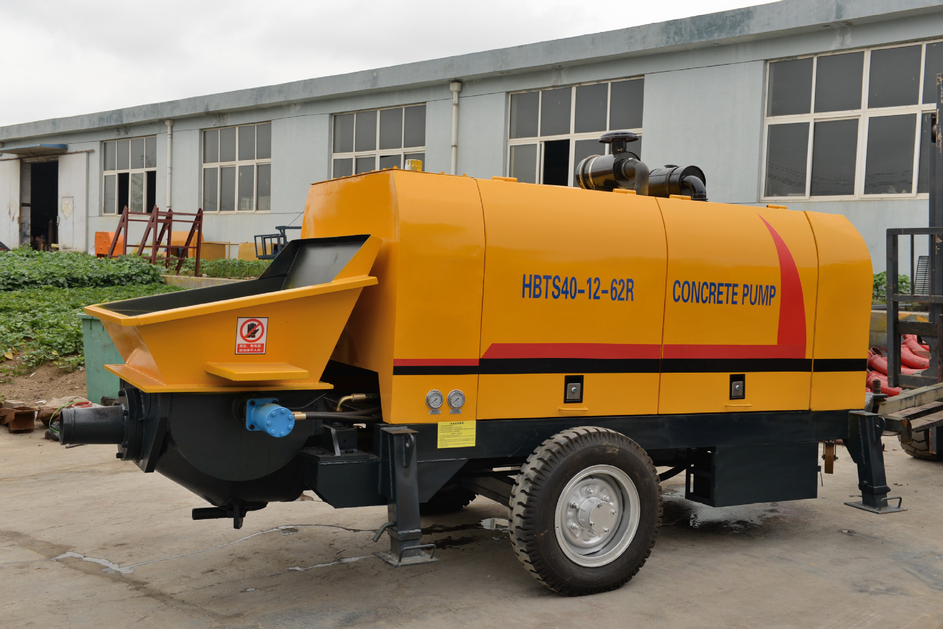 混凝土输送泵 40泵 40柴油机拖泵 柴油动力地泵 HBTS40-10-62R