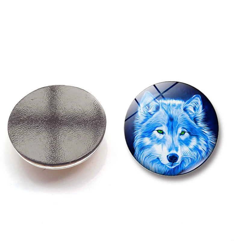 Glass round magnetic fridge magnet, 25mm