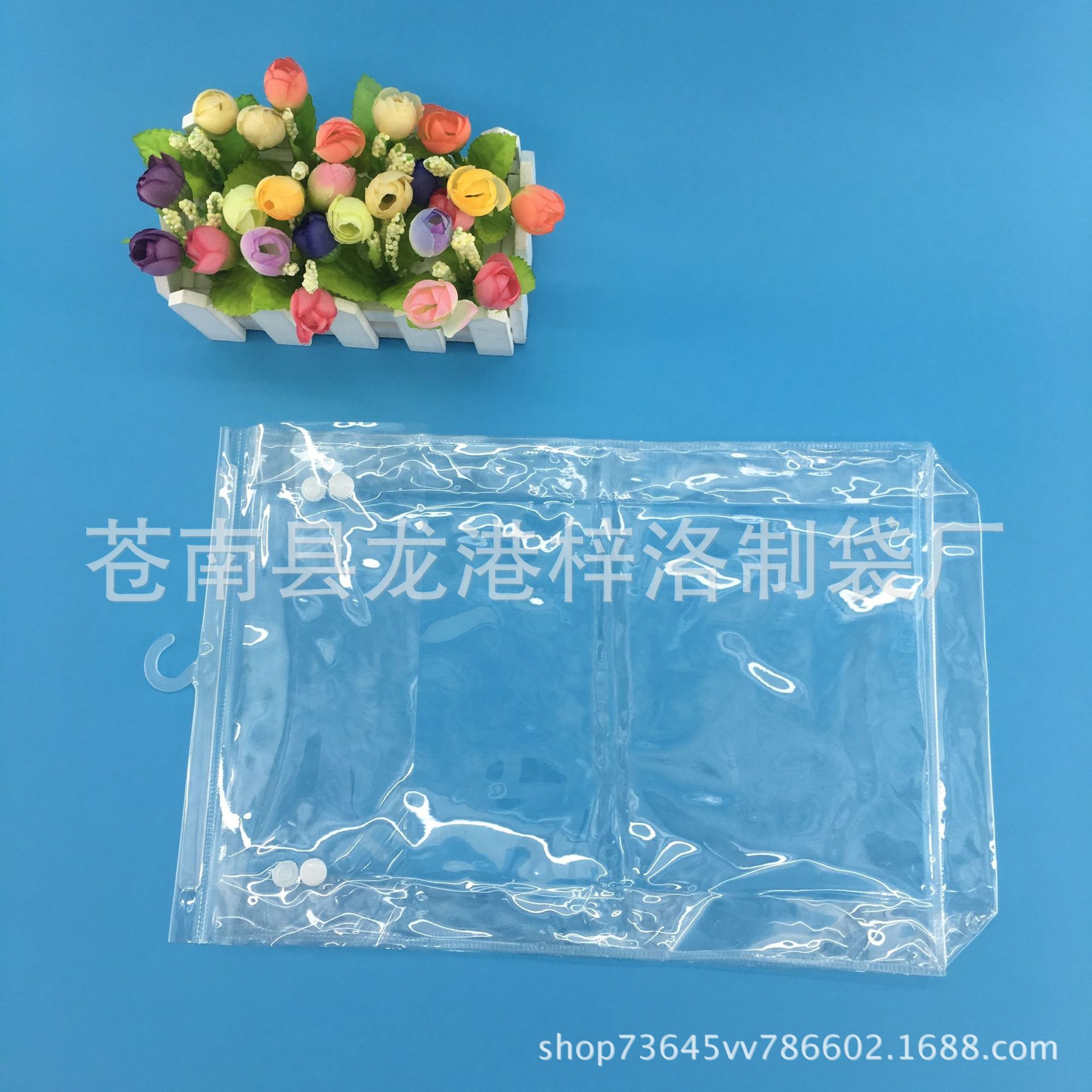 厂家直销pvc透明包装袋 透明pvc服装挂钩袋 pvc四件套立体袋-阿里巴巴