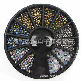 美甲异形石钻盒 混装小圆盘装 6cm圆盘系列