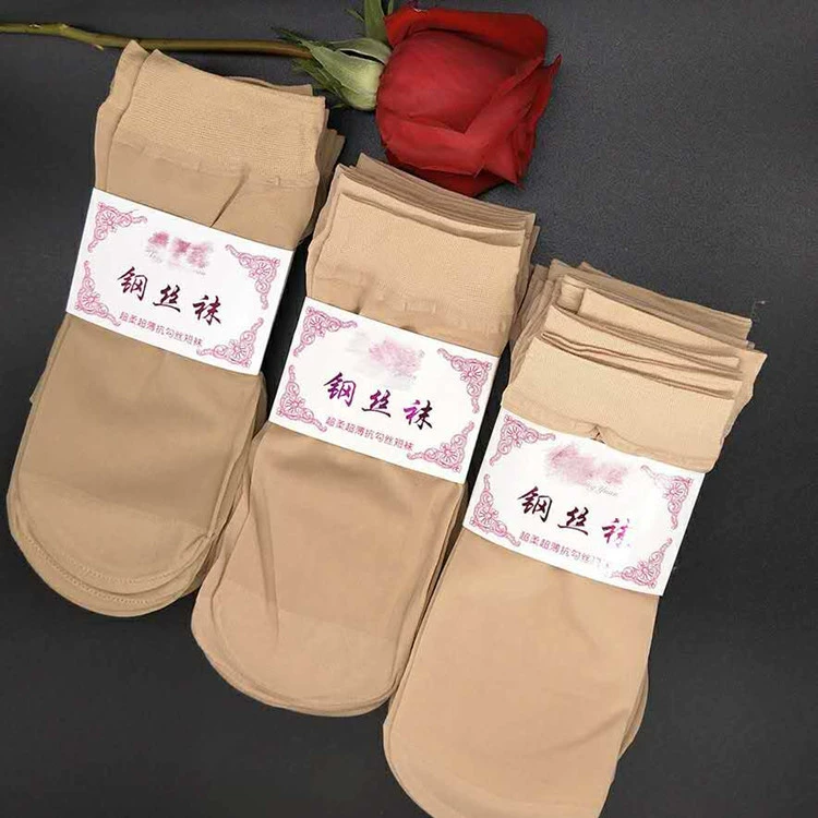 Весенние и летние женские чулки с защитой от крючков шелковые чулки женские сексуальные стальные чулки короткие носки женские производители оптом