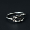 Fashionable retro ring, golden cane for beloved, punk style