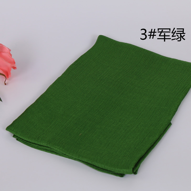 #3军绿 (2)  -棉麻围巾批发 披肩头巾多用途