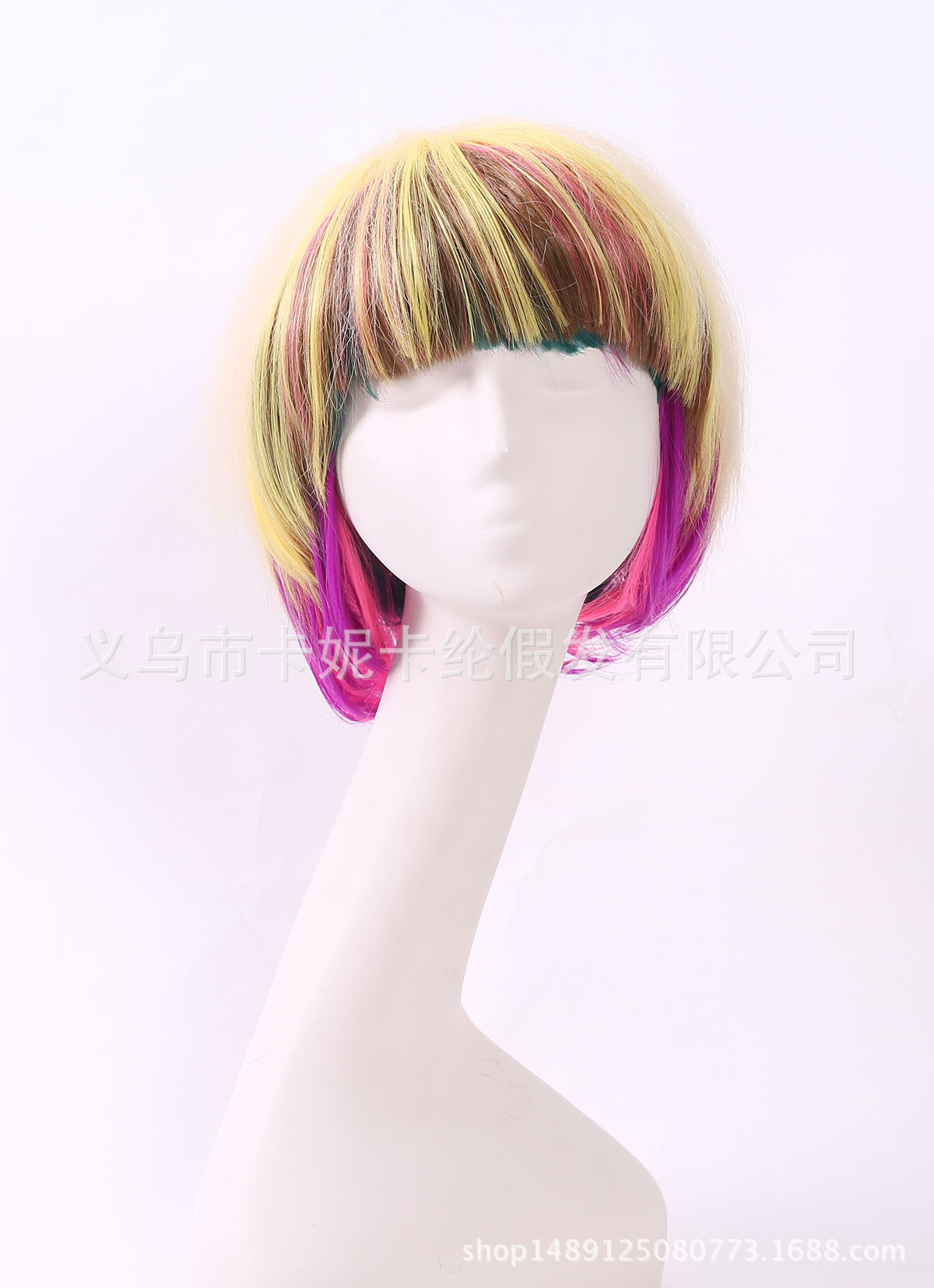 Bob estudiantes de cabello corto europeo y americano nuevo estilo de moda de color