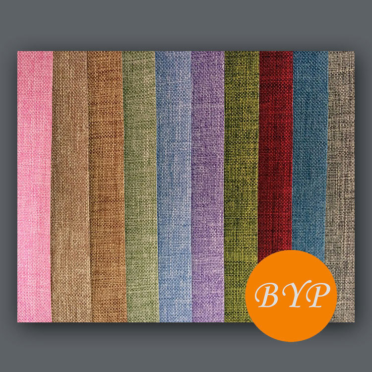 佛珠类文化产品高档精品包装封面彩色涤纶高挺度仿粗细麻布装帧布