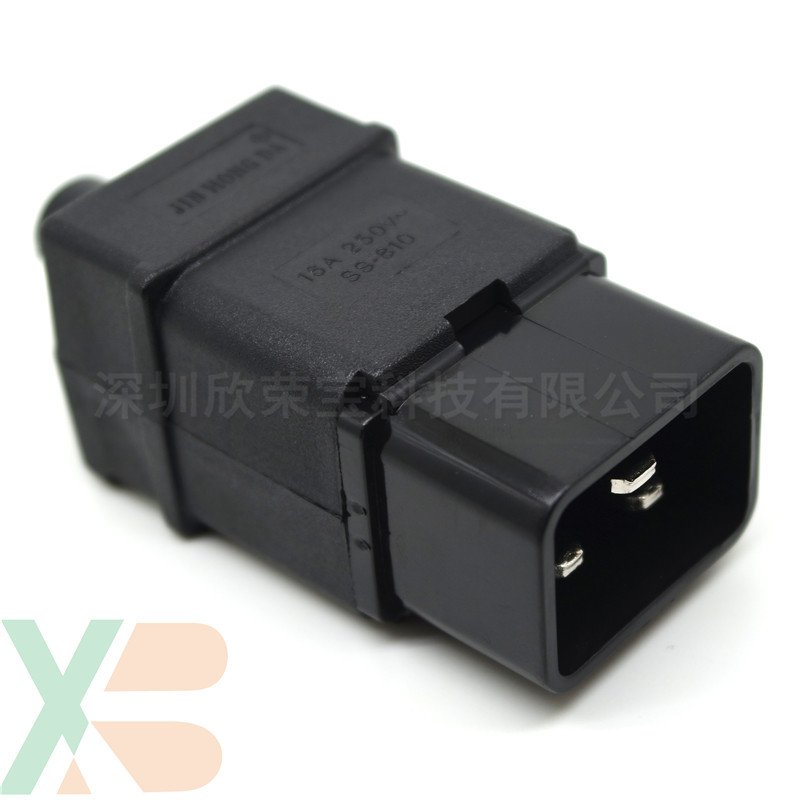 UPS电源插头连线插头母座SS-810 工业插头 IEC-320-C20公头接线头