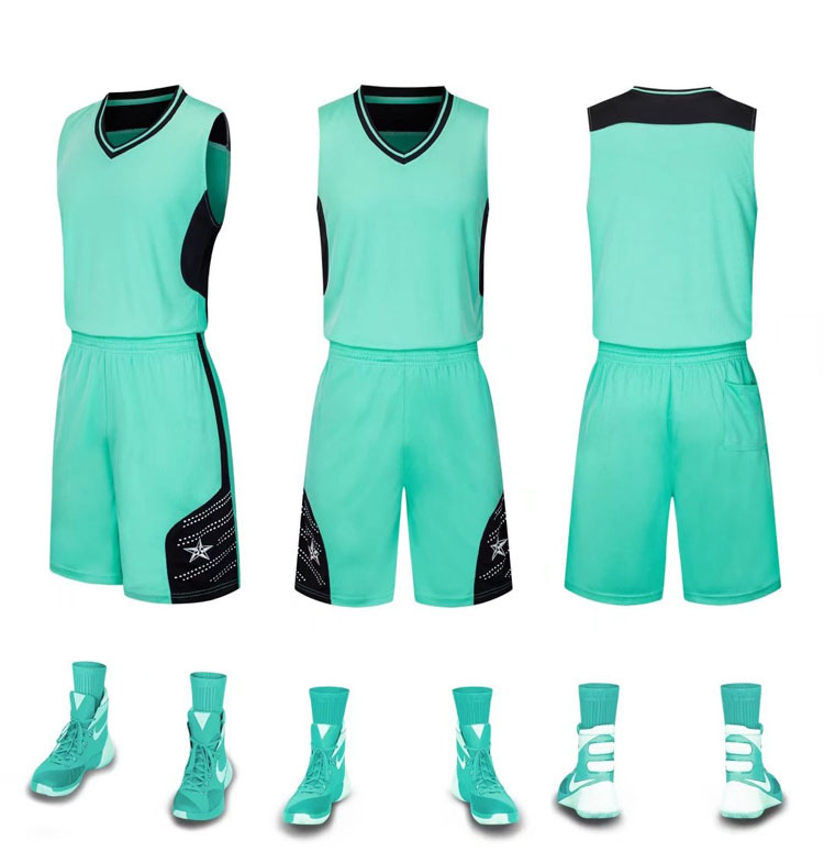 批发新款篮球服套装 篮球衣定制印字印号成人/儿童训练服厂家代发|ms