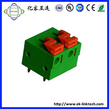 F51-02-7.62 间距7.62mm 弹簧式PCB接线端子/按压免螺丝式端子线