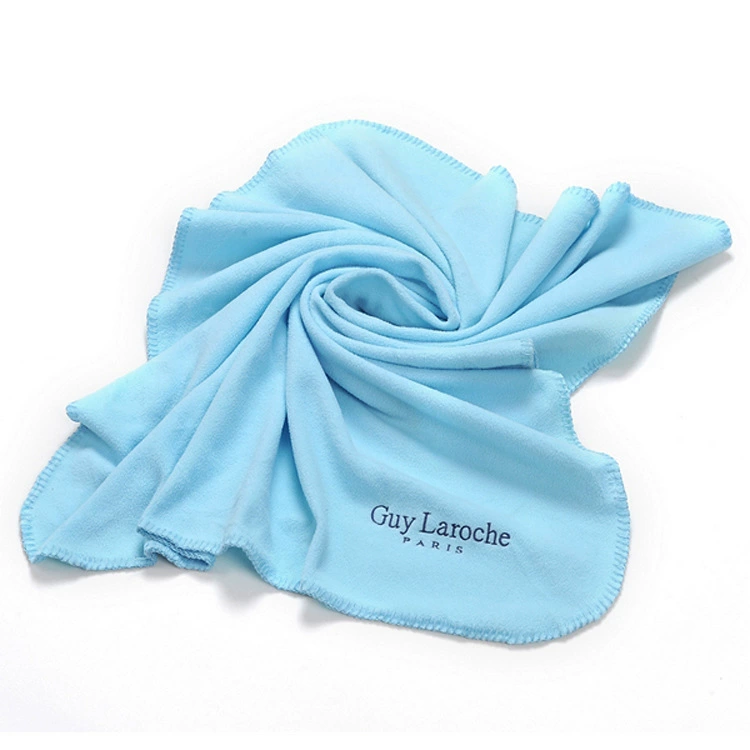 Полярный флис Новый продукт двусторонний флис простое Вышитое одеяло диван одеяло вышитый логотип фланель