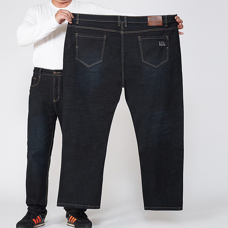 Men's Plus Size Plus Size Jeans Fat Casual Long Pants Extra Fat Extra Large Loose Men's Pants Autumn and Winter Size 52 Men's Plus Size Plus Size Jeans Fat Casual Long Pants Extra Fat Extra Large Loose Men's Pants Autumn and Winter Size 52