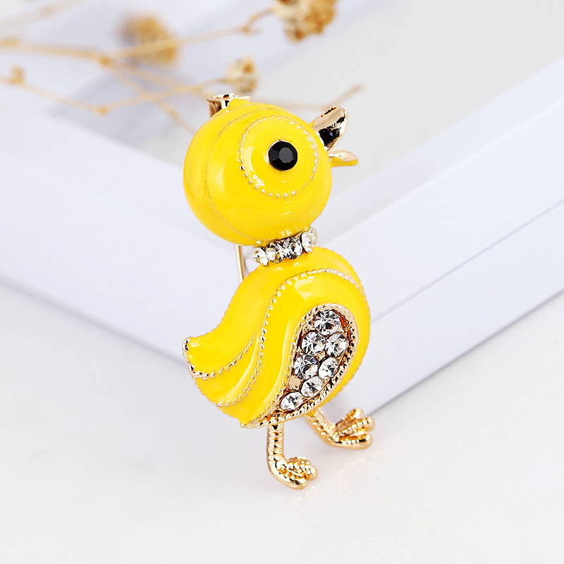 Cute Duck Alloy Plating Inlay Rhinestones Women's Brooches display picture 3