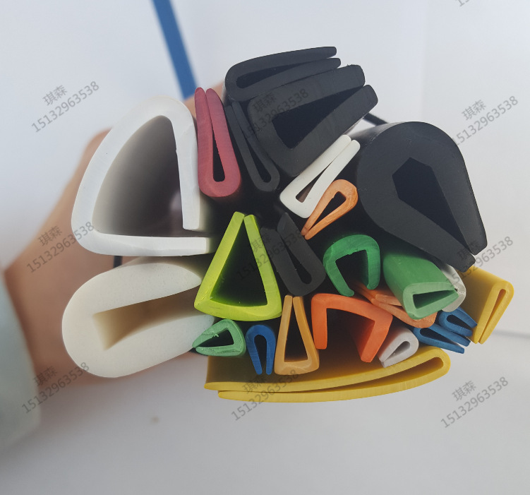 U型一口橡胶条槽型嵌条配电箱柜汽车不锈钢橡胶压条包边防撞
