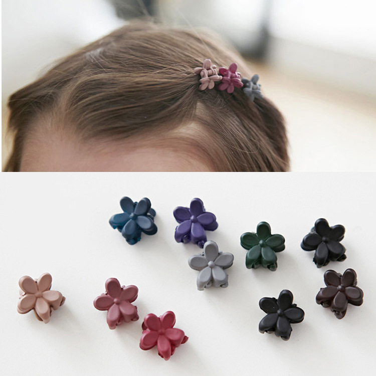 Korean Children's Hair Accessories Cute Trumpet Frosted Flowers Mini Hairpin Girls Baby Catch Clip Hairpin Wholesale display picture 1