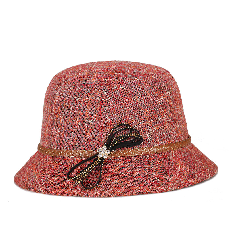 Sombrero Lino de mujer primavera y verano nuevo sombrero de protección solar al aire libre de moda y elegante para mamá sombrero de mujer entrega de una pieza
