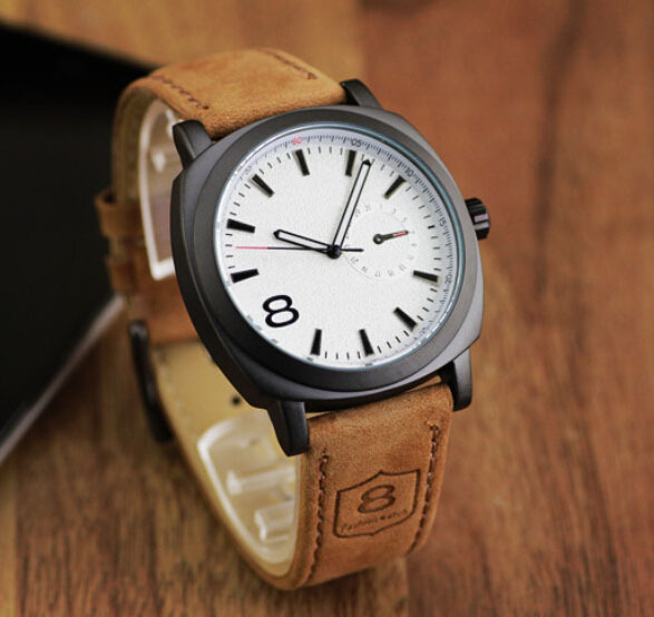 瑞恩欧美时尚尼龙带超薄手表 中性腕表简约男士户外磨砂皮带手表