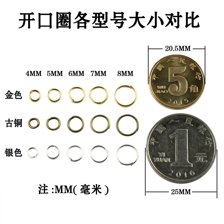 开口圈尺寸对比图