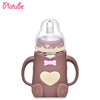 Children's feeding bottle for mother and baby for new born, protective silica gel shatterproof rubber sleeve