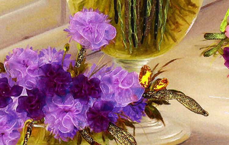 Oujin nianhua cinta bordado fábrica directa color impresión colgante pintura Luz color Rouge sala de estar entrada pintura decorativa