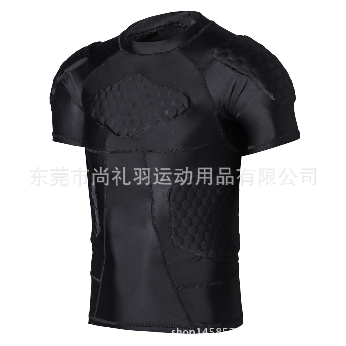 廠家直銷蜂窩防撞衣短袖 吸汗速幹衣 籃球防撞護甲衣橄榄球服定制