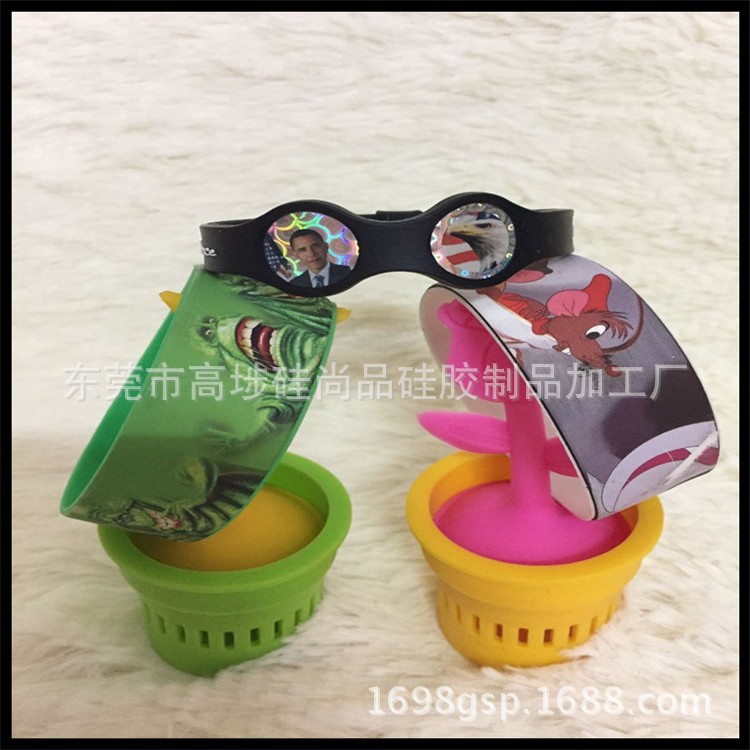 Regalos promocionales de publicidad de silicona caliente epoxi energía pulsera Dongguan artesanías de silicona fábrica de suministro directo al por mayor